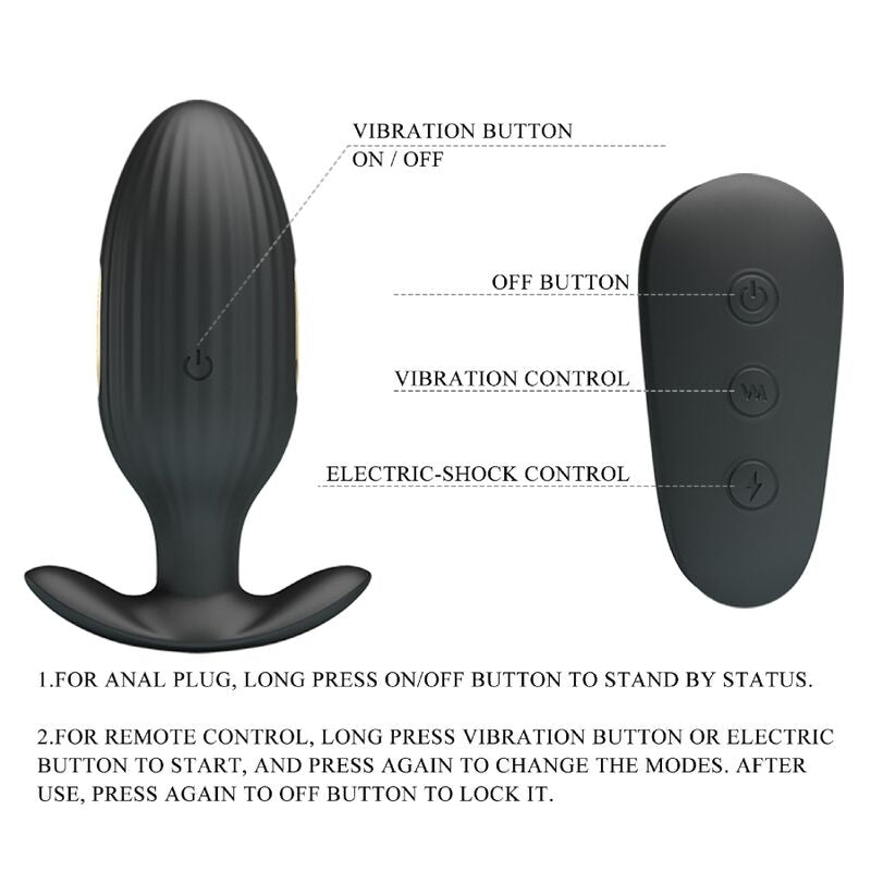Plug Anal Con Electro Estimulación Usb Royal Pleasure