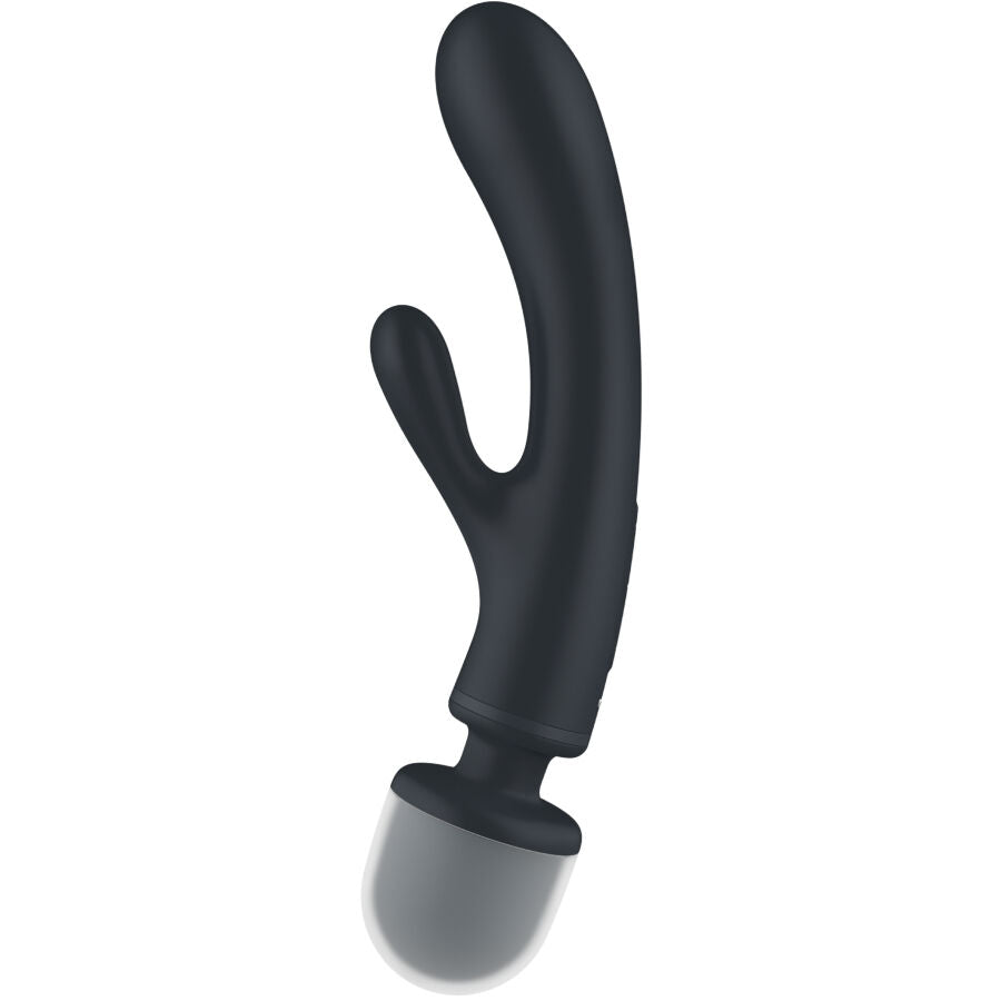 Masajeador Vibrador Satisfyer Triple Lover Rabbit Gris