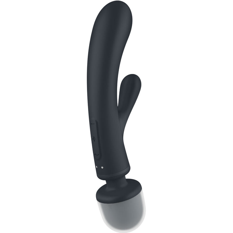 Masajeador Vibrador Satisfyer Triple Lover Rabbit Gris