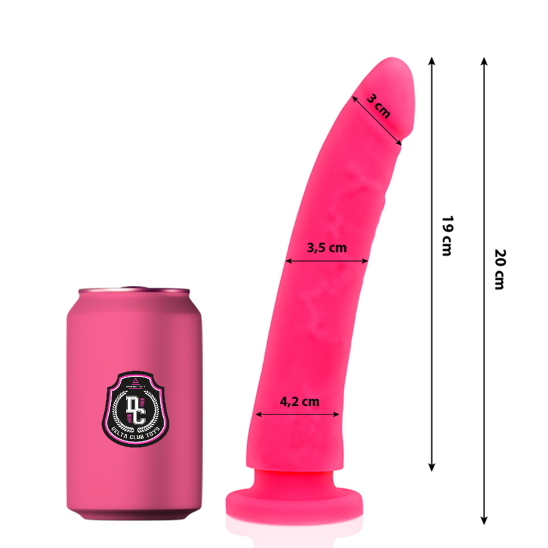 Delta Club - Toys Dildo Rosa Silicona Medica 20 Cm -O- 4 Cm