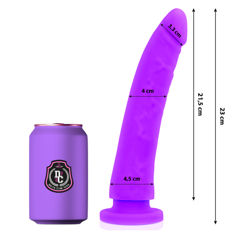 Delta Club - Toys Dildo Lila Silicona Medica 23 Cm -O- 4.5 Cm