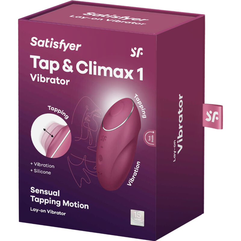Satisfyer - Tap & Climax 1 Vibrador Lay-on Rojo