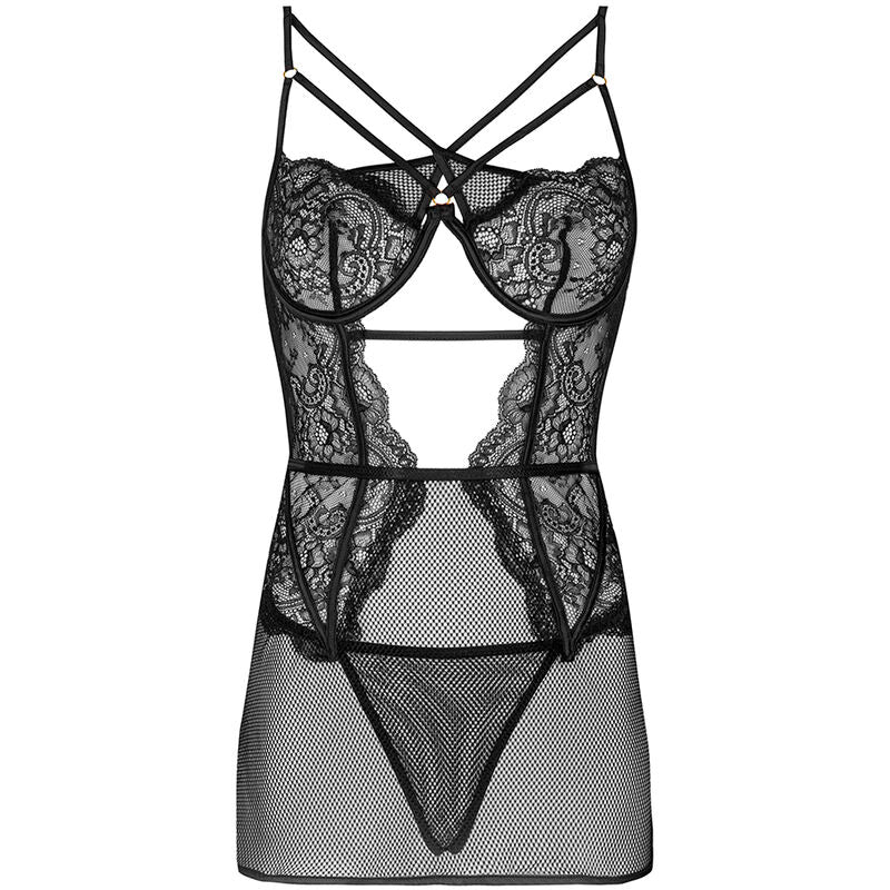Livco Corsetti Fashion - Baririn Lc 90633 Falda + Panty Negro S/M