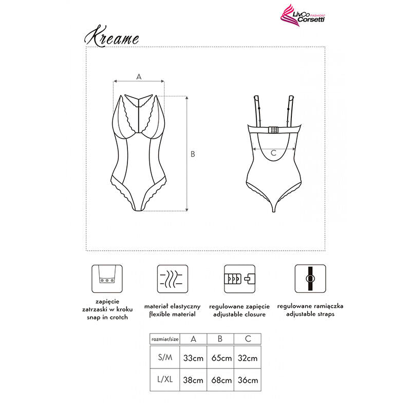 Livco Corsetti Fashion - Kreame Lc 90546 Body Black L/xl