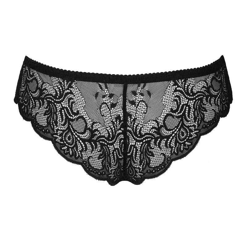 Livco Corsetti Fashion - Love Story Lc 90679 Panty Crotchless Negro L/Xl