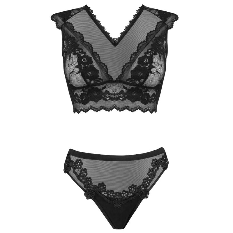 Livco Corsetti Fashion - Timosan Lc 90631 Sujetador + Panty Negro S/M