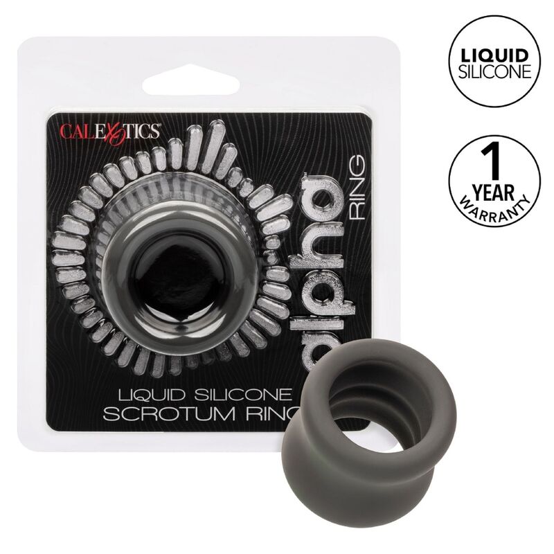 Calexotics - Alpha Anillo Extensión Escroto Doble Negro