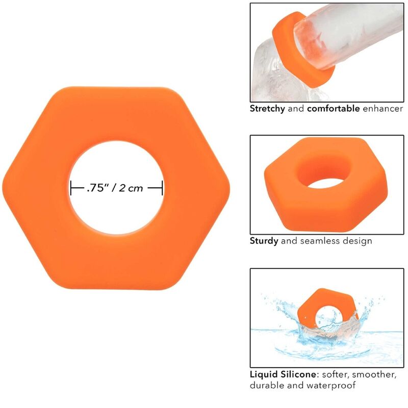 Calexotics - Alpha Anillo Prolong Sexgono Naranja