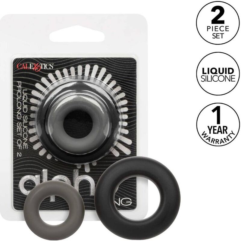Calexotics - Alpha Set De 2 Anillos Prolong Gris