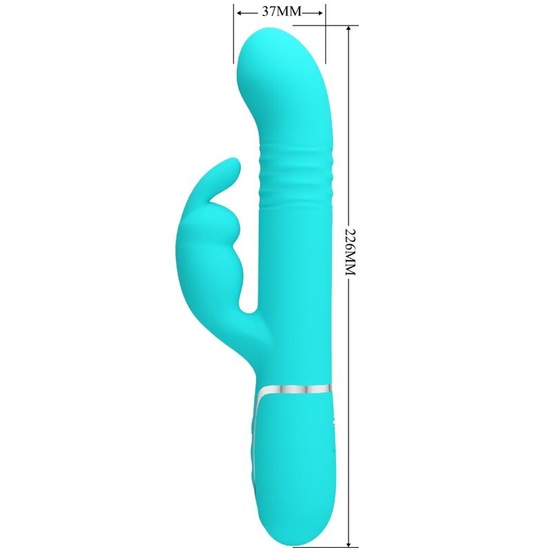 Pretty Love - Vibrador Coale Rabbit Perlas Verde Agua