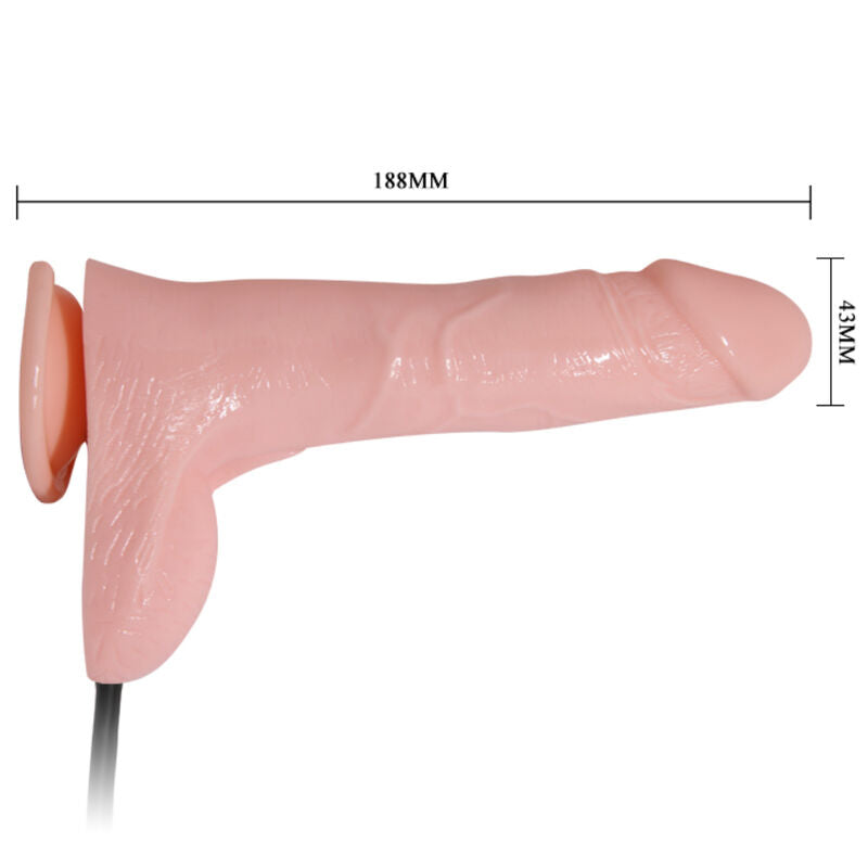 Baile - Inflatable Dildo Hinchable Realistico Con Ventosa 15 Cm