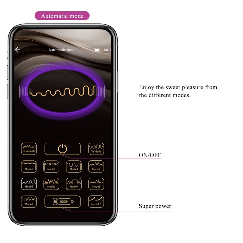 Pretty Love - Fisherman Huevo Vibrador Lila Controlado Por App