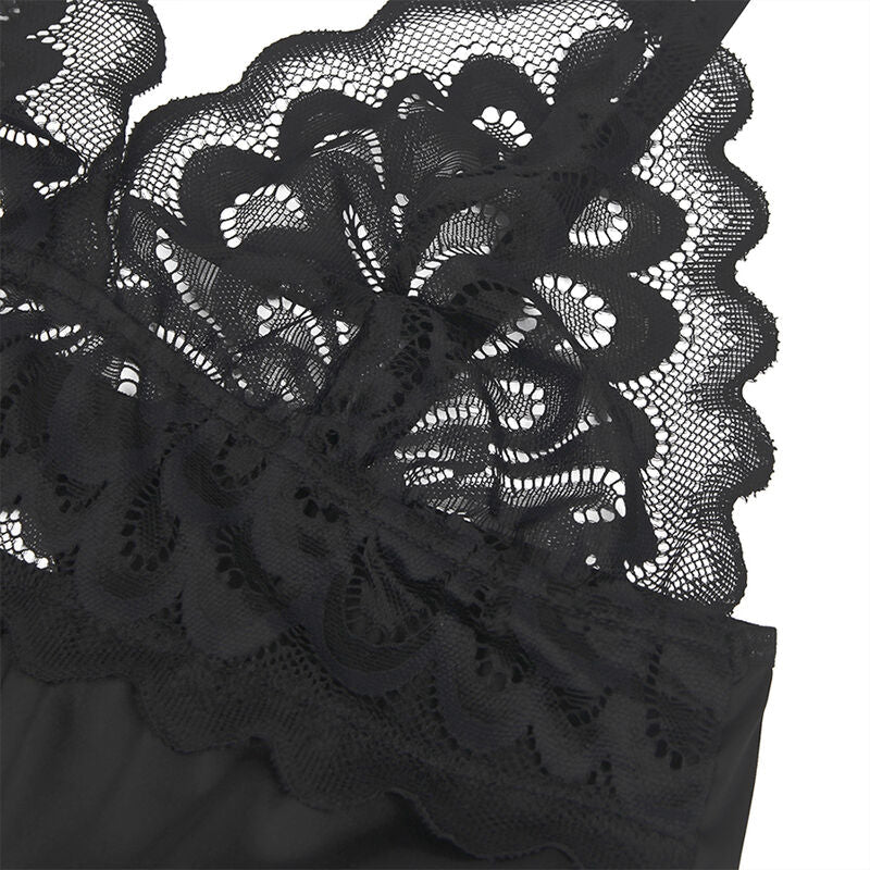Subblime - Babydoll Con Estampado Floral Pecho Negro S/M