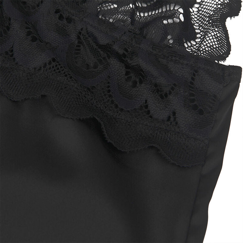 Subblime - Babydoll Con Estampado Floral Pecho Negro S/M