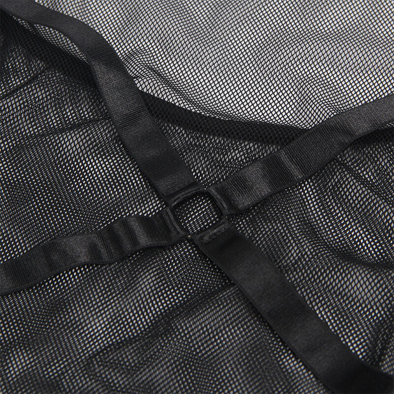 Subblime - Vestido Transparente Cuello Halter Negro S/M
