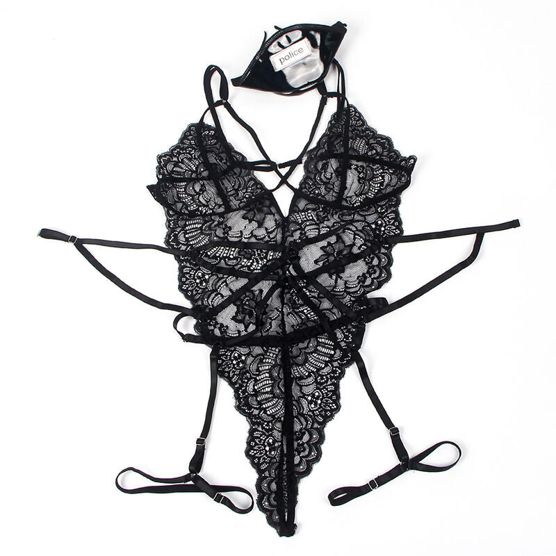 Subblime - Disfraz Policia Body Encaje Negro L/Xl