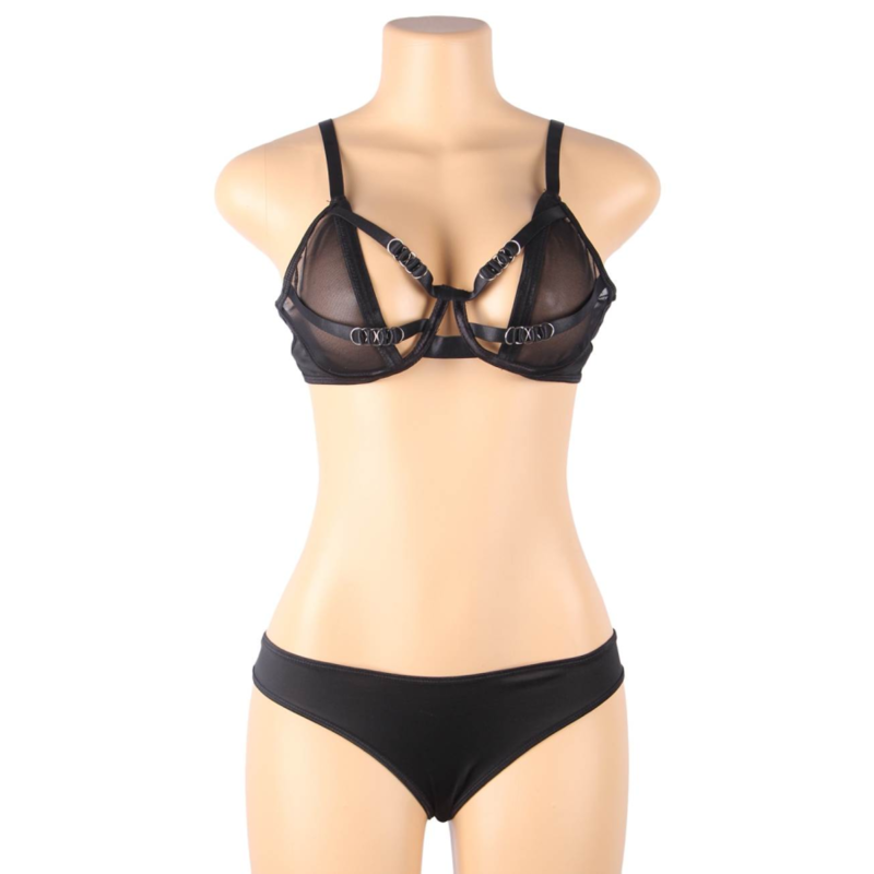 Subblime - Set Dos Piezas Sujetador Transparencias Y Tiras S/M