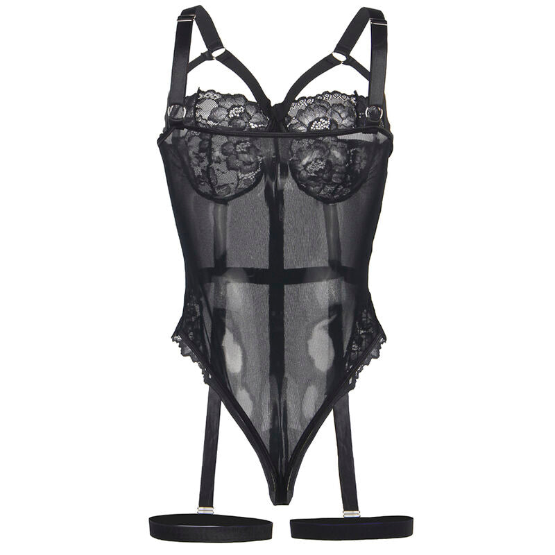 Subblime - Teddy Con Liguero Detalle Tiras Pecho Negro L/Xl