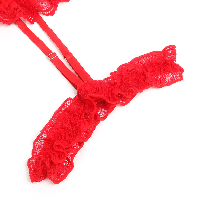 Subblime - Teddy Con Liga Detalle Encaje Y Tiras Rojo S/M