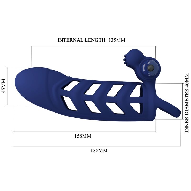 Pretty Love - Altaf Anillo Vibrador Con Funda De Silicona Azul