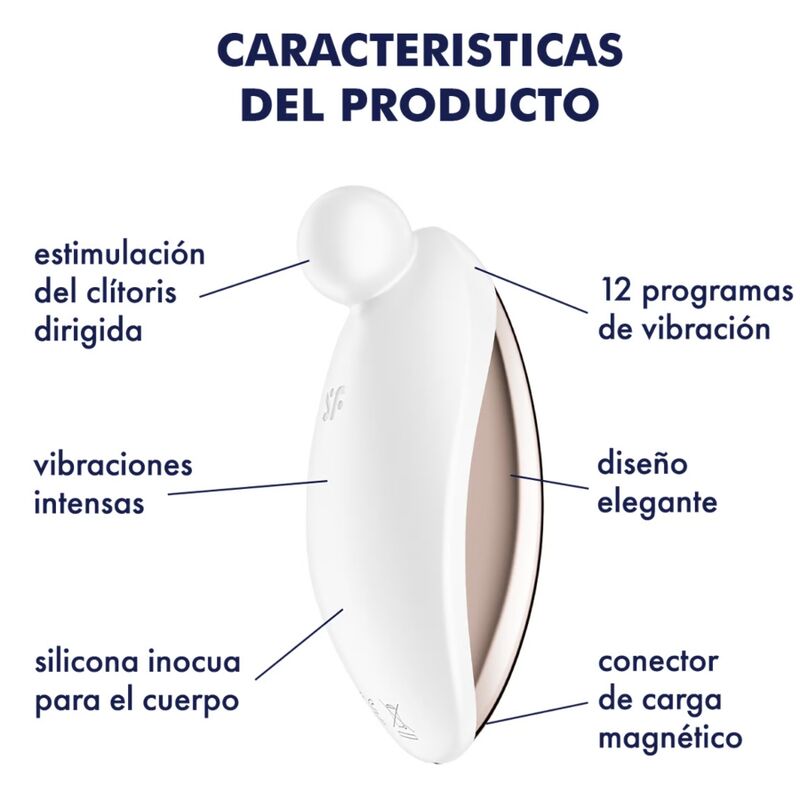Satisfyer - Spot On 2 Vibrador Lay-On Blanco