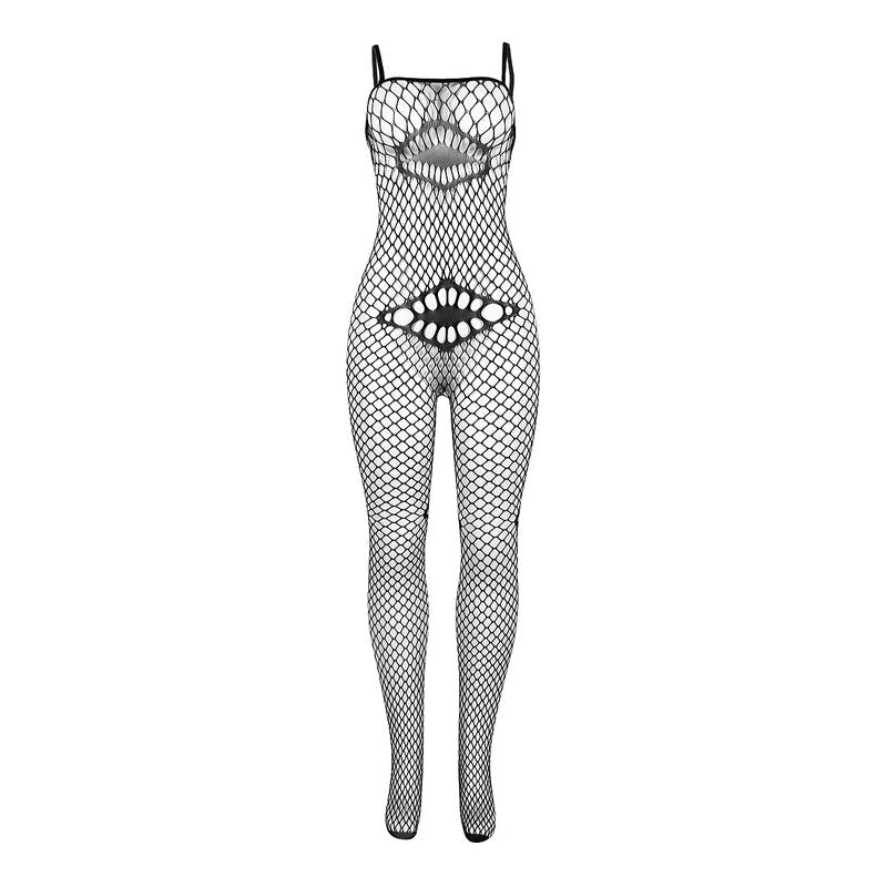 Subblime - 952112 Bodystocking De Rejilla Con Detalle En Pecho Y Vientre Negro Talla Única