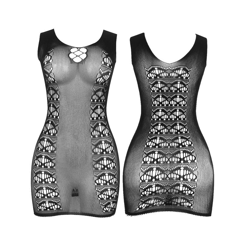 Subblime - 952167 Bodystocking De Rejilla Corto Elstico Negro Talla Única
