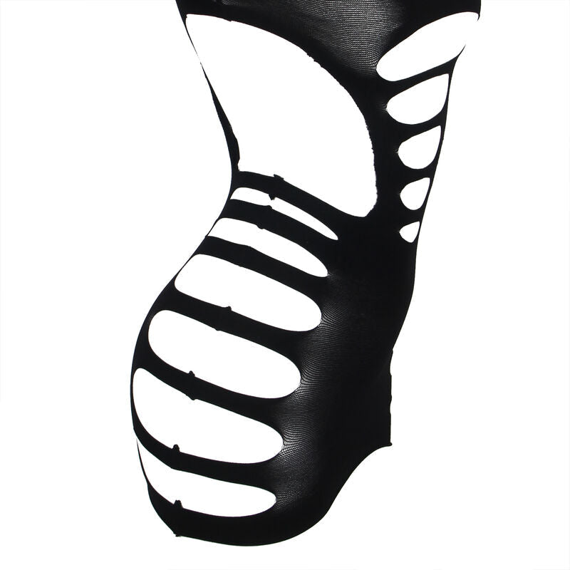 Subblime - 952266 Bodystocking De Rejilla Elstico Manga Larga Negro Talla Única