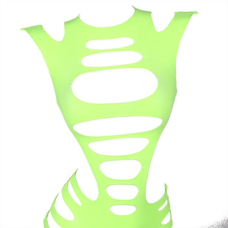 Subblime - 952280 Bodystocking De Rejilla Elstico Manga Larga Verde Talla Única