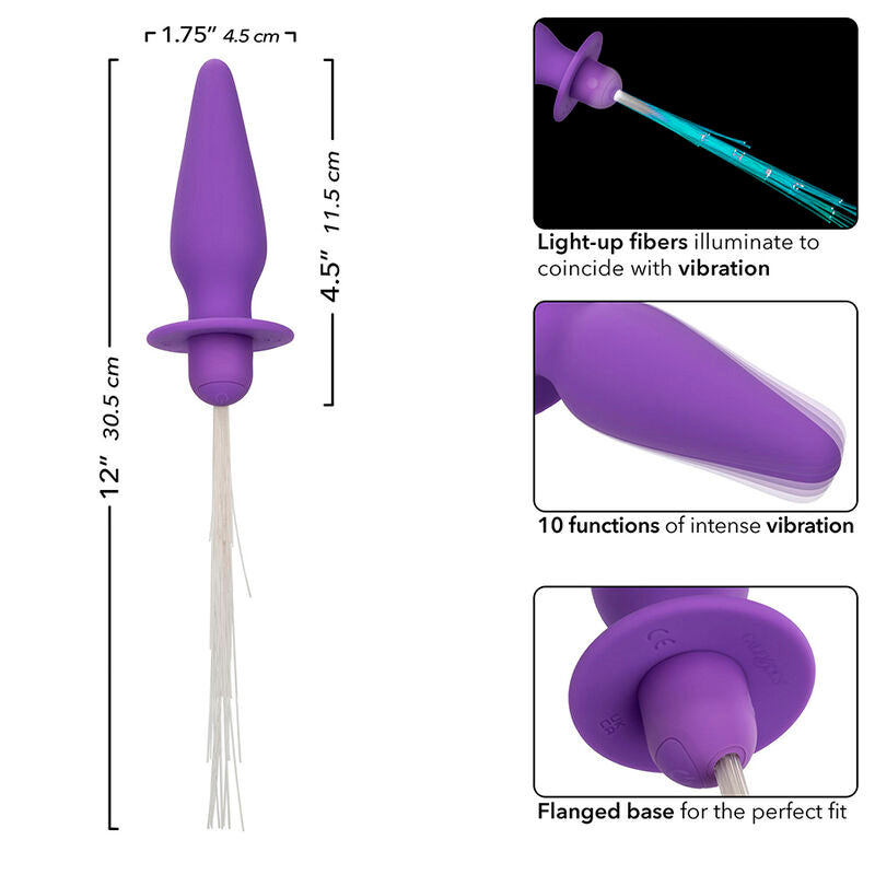 Calexotics - Southern Lights Light Up Plug Anal Con Luces 10 Vibraciones Silicona Violeta