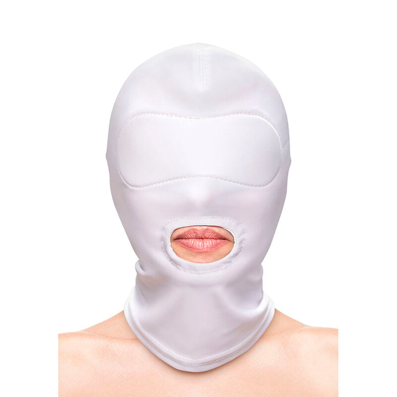 Ns Novelties - Fetish & Fashion Pasamontañas Apertura De Boca Nylon Blanco