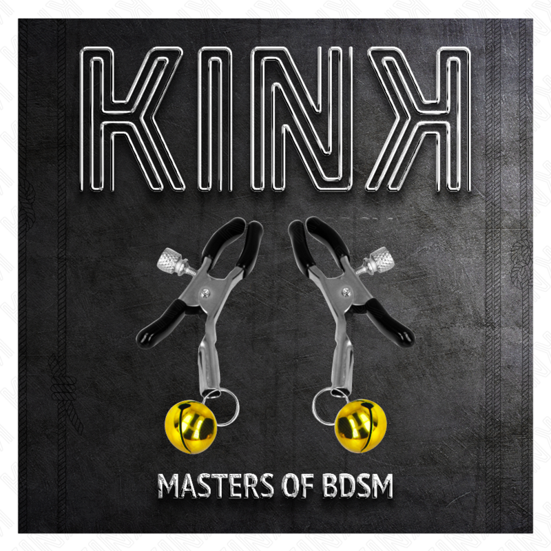 Kink - Pinzas Para Pezones Con Campanilla Dorada 6 Cm