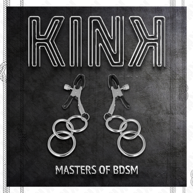 Kink - Pinzas Para Pezones Con 3 Aros 6 Cm
