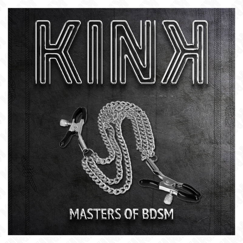 Kink - Pinzas Para Pezones Con Triple Cadena Plateado 20/23/28 Cm