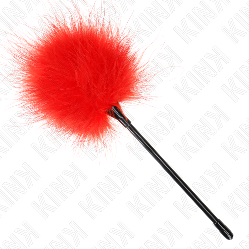 Kink - Plumas Para Cosquillas Rojo Usado Para El Kit Bondage 27 Cm