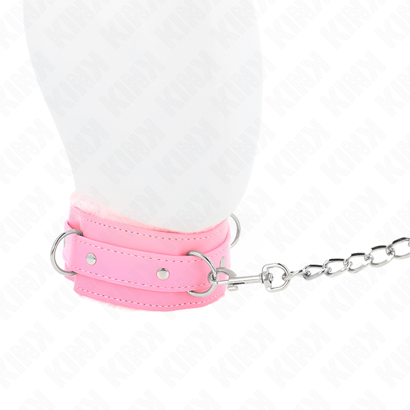 Kink - Collar Con Correa 65 Cm Con Restricciones Rosa Ajustable 36-42 Cm X 5.5 Cm