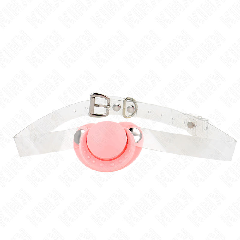 Kink - Mordaza Forma Chupete 5.5 X 4 Cm Rosa Ajustable 43-60 Cm
