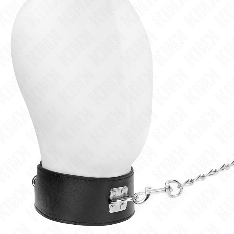Kink - Collar Con Correa 65 Cm Ancho Negro Ajustable 33.5-41 Cm X 5 Cm