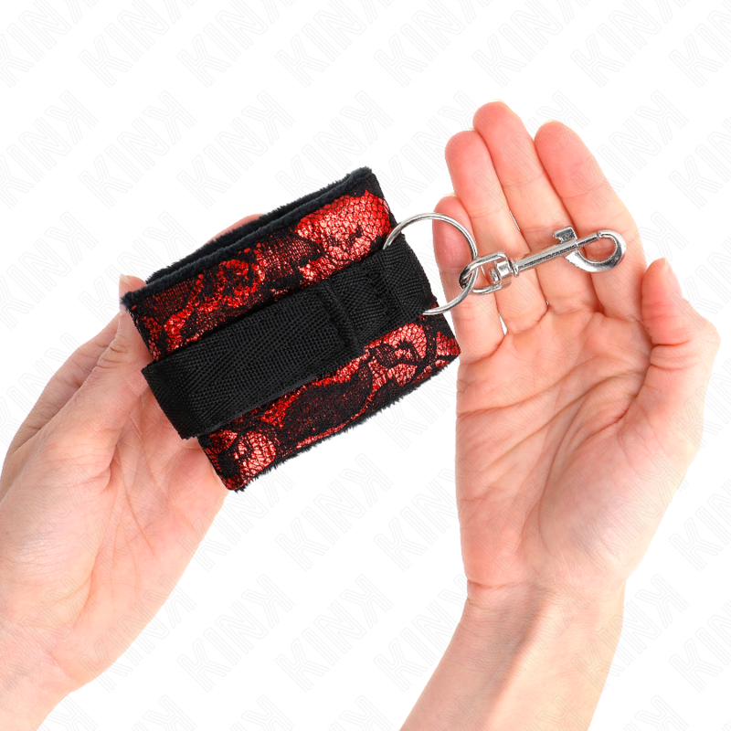 Kink - Muñequeras Diseño Escándalo Rojo-Negro