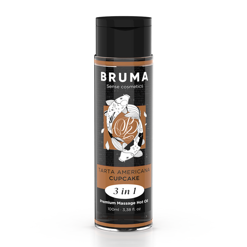 Bruma - Aceite De Masaje Premium Efecto Calor Sabor Tarta Americana 3 En 1 - 100 Ml