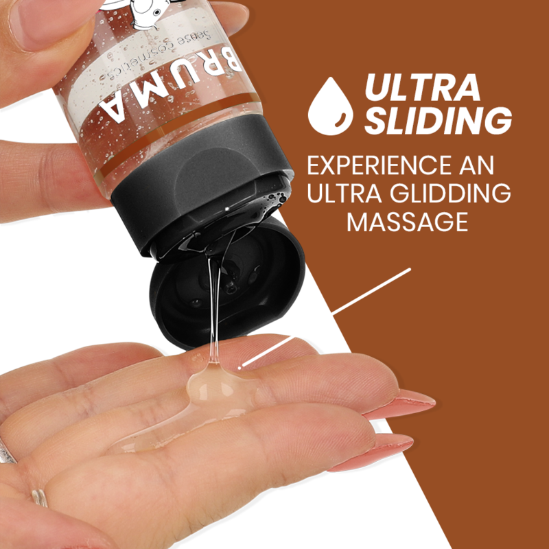 Bruma - Aceite De Masaje Premium Efecto Calor Sabor Tarta Americana 3 En 1 - 100 Ml