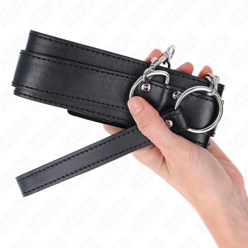 Kink - Collar Con Correa 65 Cm Hebillas Plateadas Ajustable 33-46 Cm X 5.5 Cm