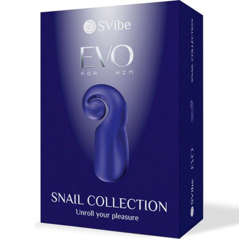 Snail Vibe - Evo For Him Masturbador Masculino Slide Nroll Azul Oscuro