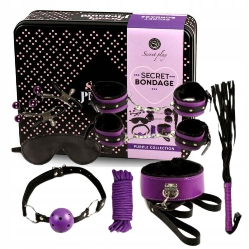 Secretplay - Bdsm Set 8pcs Lila / Negro