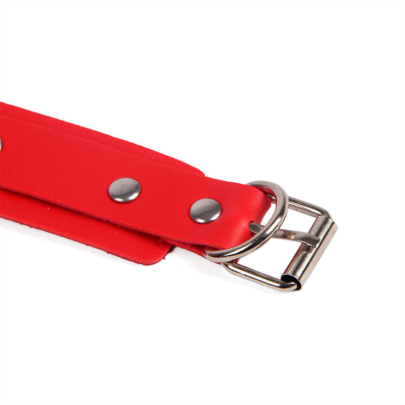 Subblime - 953706 Esposas Con Cinturón Bondage Rojo Talla Única