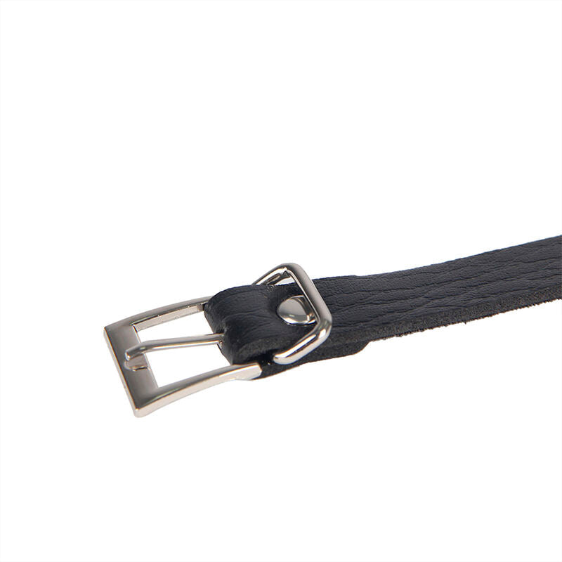 Subblime - 953713 Cinturón De Bondage Punk Hebilla Metal Negro Talla Única