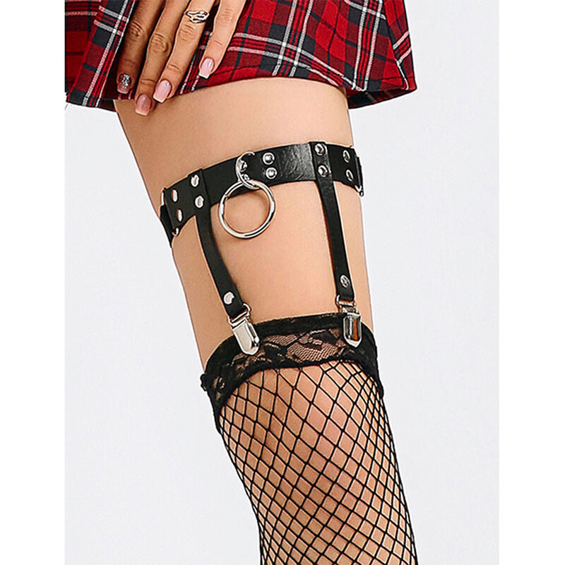 Subblime - 953744 Liga Punk De Cuero Ajustable Negro Talla Única