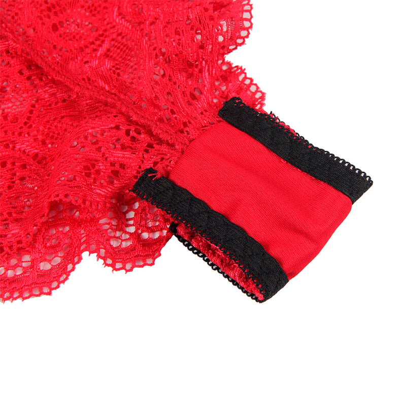 Subblime - 953898 Camisón De Seda Y Encaje + Panties Rojo S/M