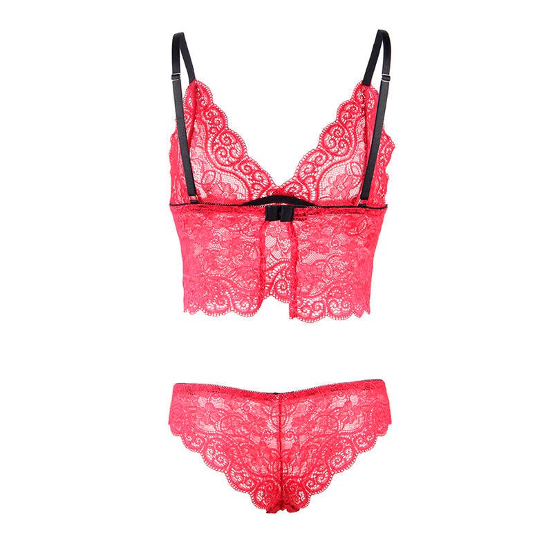 Subblime - 953904 Set 3 Piezas Encaje Y Saten Rojo L/xl