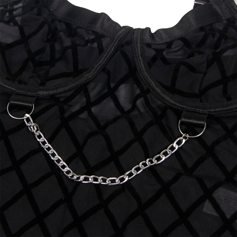 Subblime - 954260 Body Con Cadenas + Ligueros Negro S/M